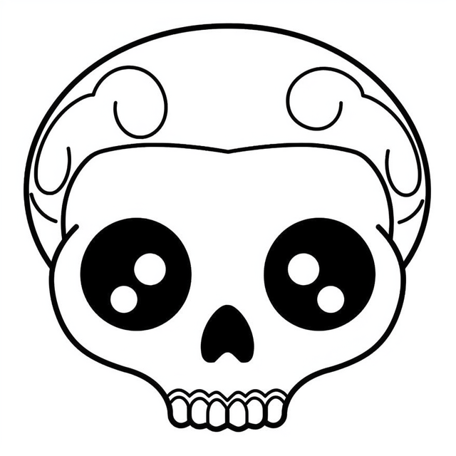 Drawing skull in black in white coloring page adobe illustrator outline sketch vector skull drawing wing drawing rat drawing png and vector with transparent background for free download