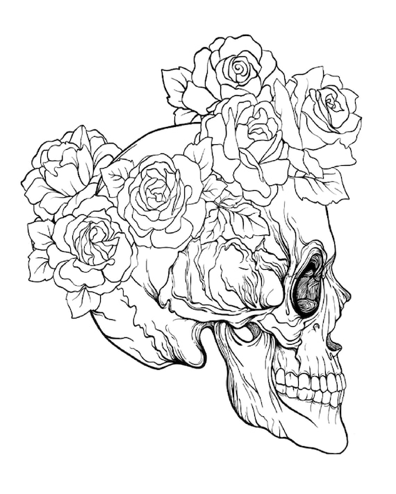 Skull printable coloring pages