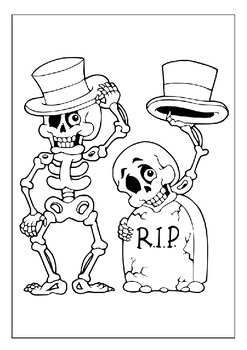 Printable skeletons the ultimate halloween coloring pages collection pdf