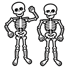 Best skeleton coloring pages for your toddler