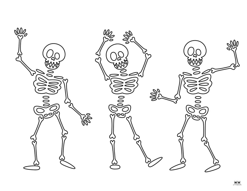 Skeleton coloring pages