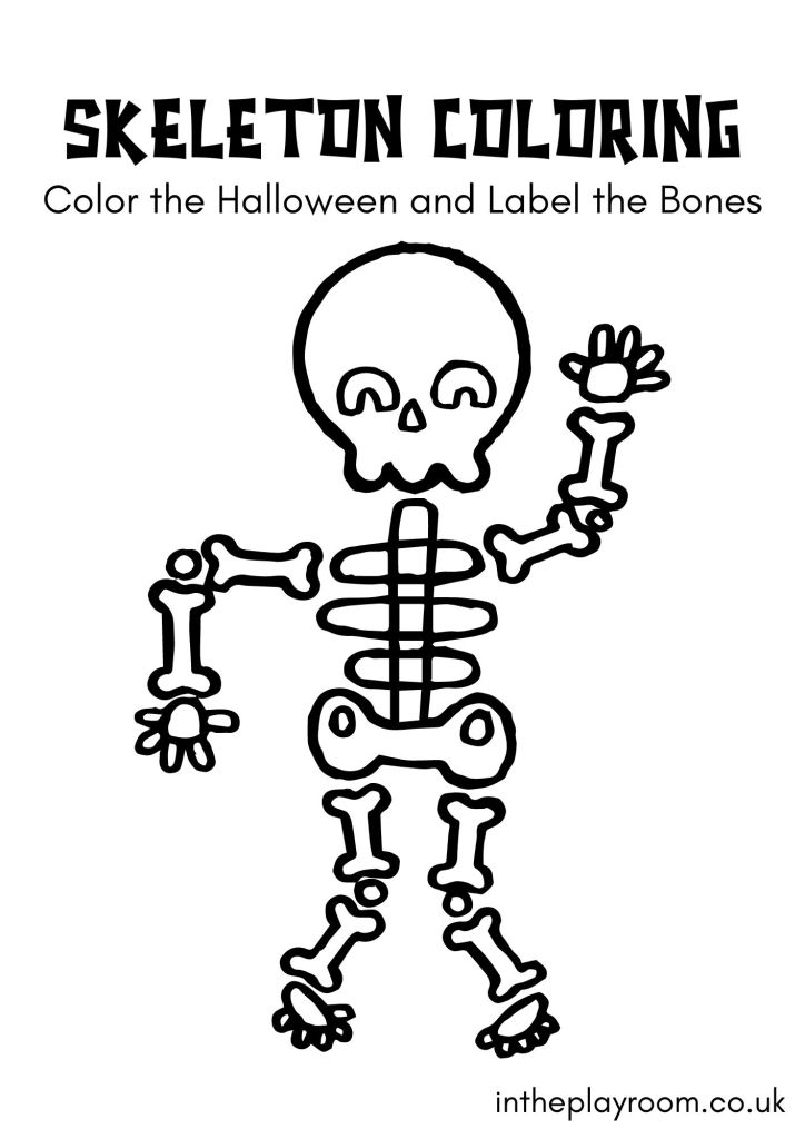 Free printable skeleton loring pages