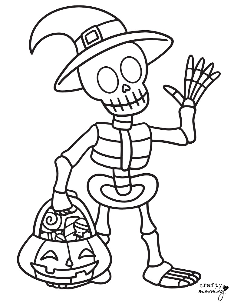 Free printable skeleton coloring pages