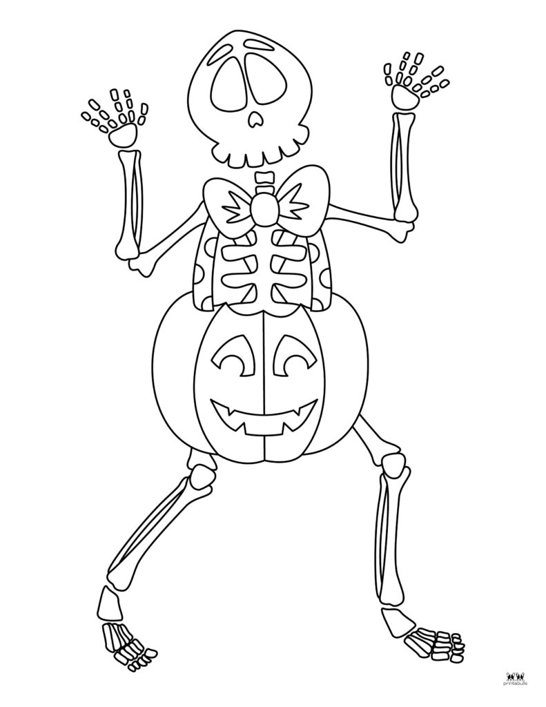 Skeleton coloring pages