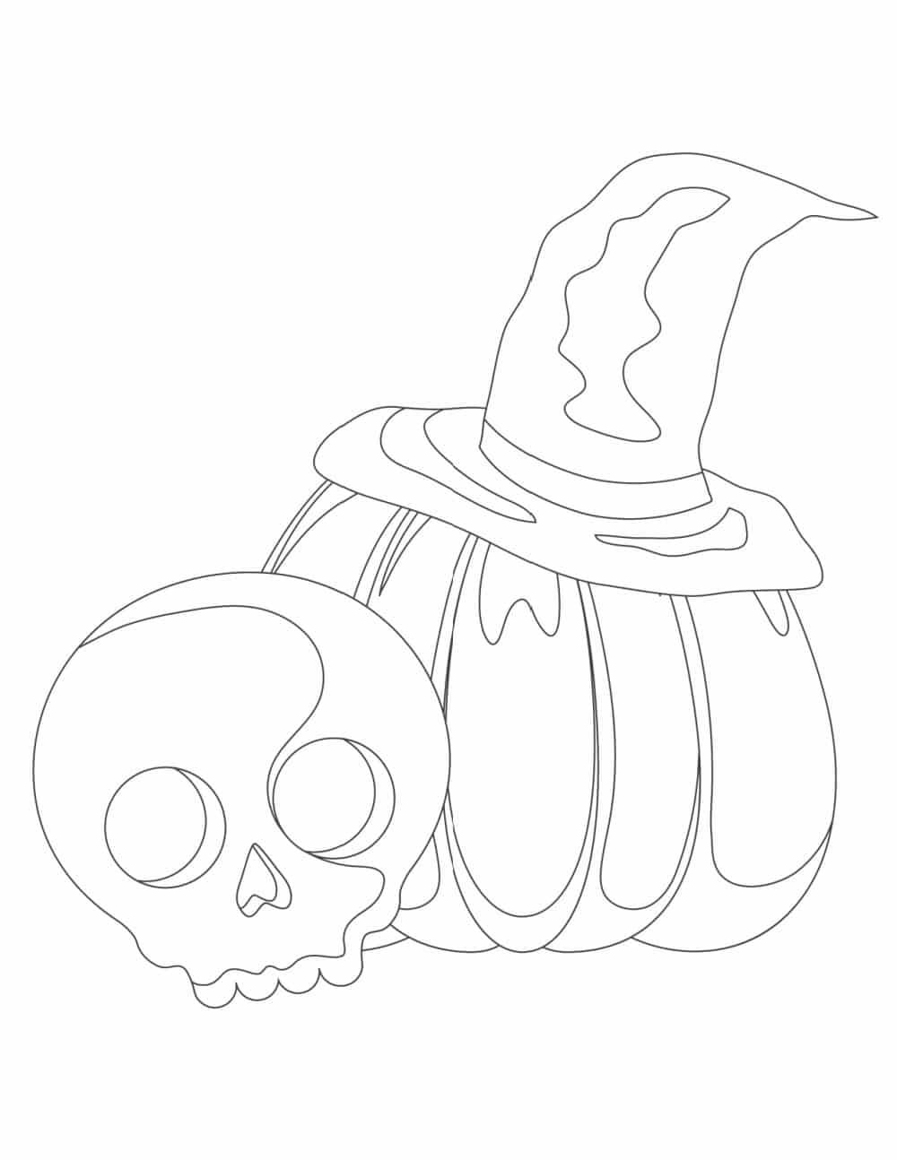 Free easy halloween coloring pages for kids