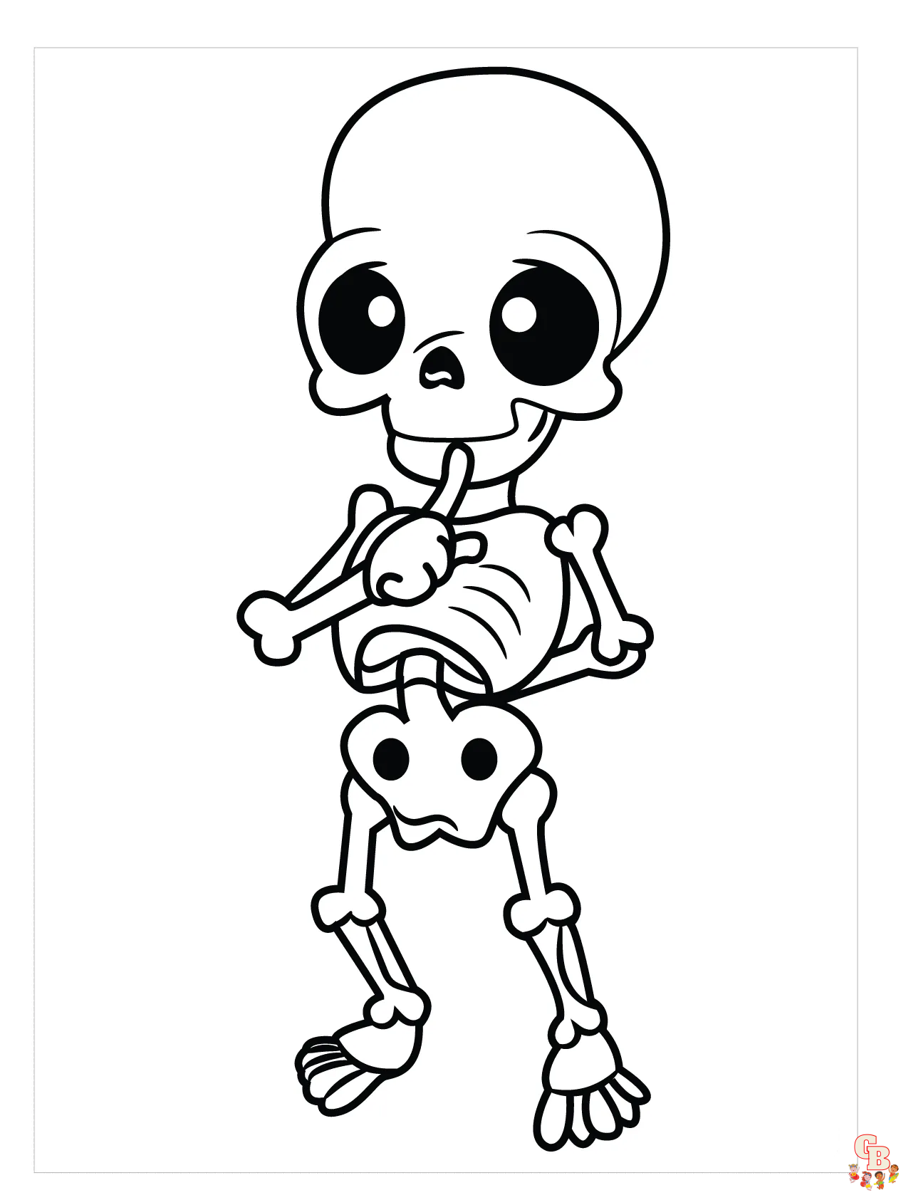 Skeleton coloring pages free printable sheets for kids
