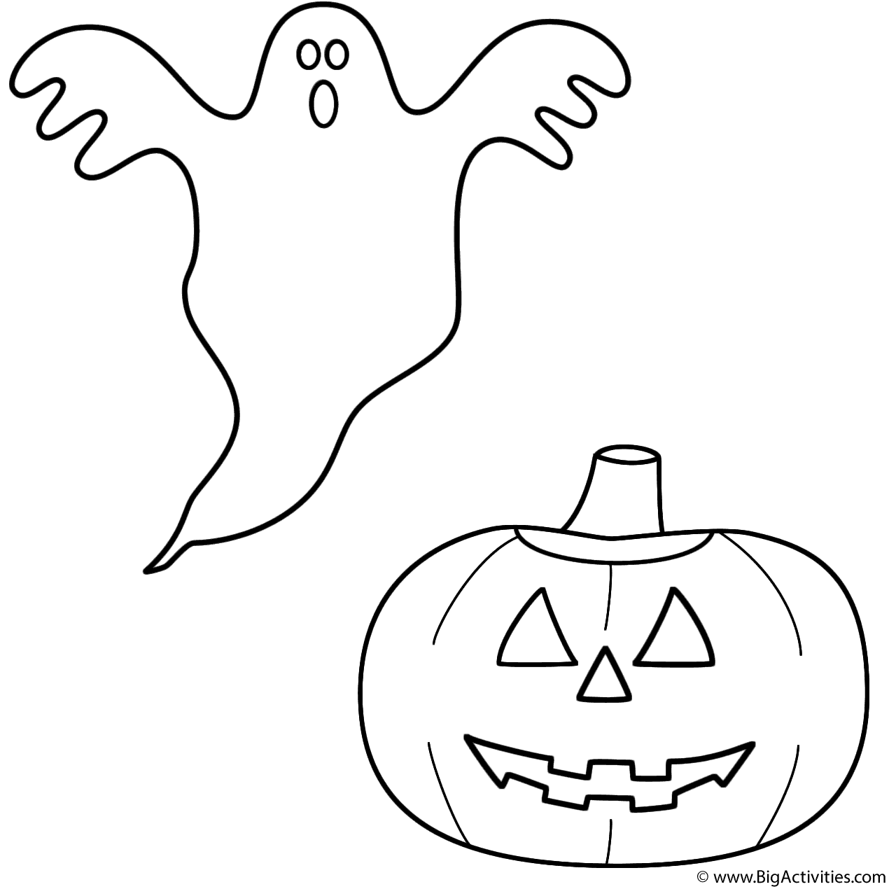 Ghost with pumpkinjack