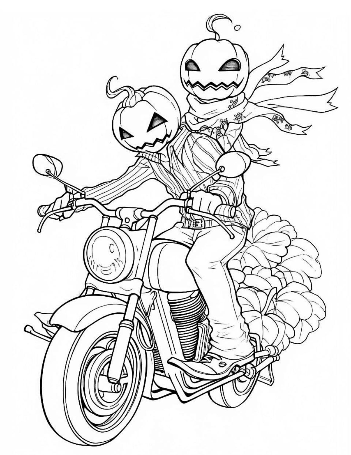 Spooky halloween coloring pages for kids and adults