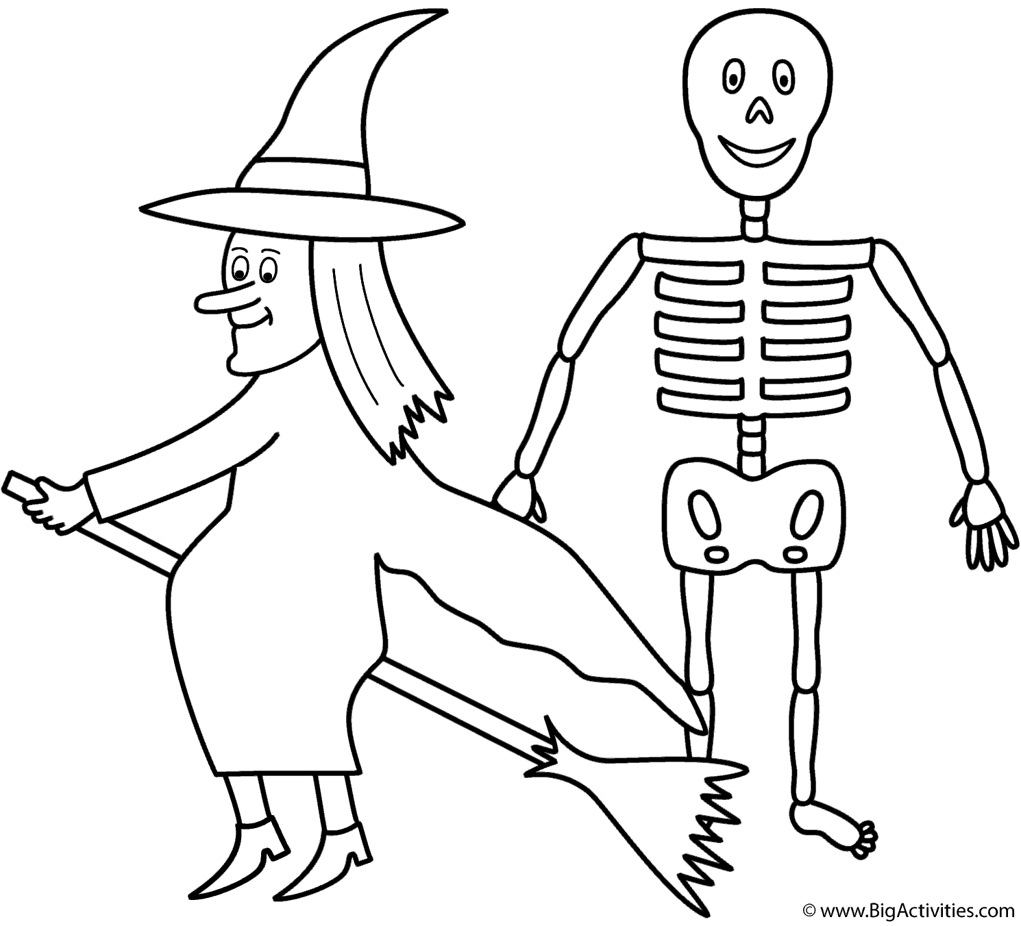 Witch with skeleton