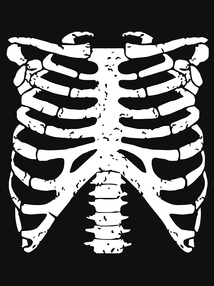 Skeleton ribcage halloween essential t