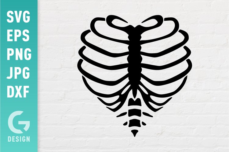 Rib cage heart shape svg