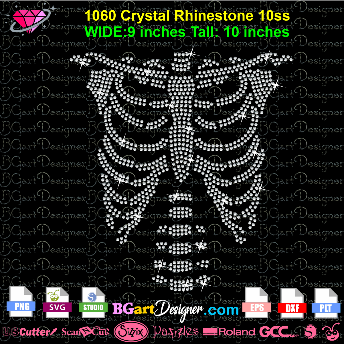 Lllá download rhinestone halloween skeleton