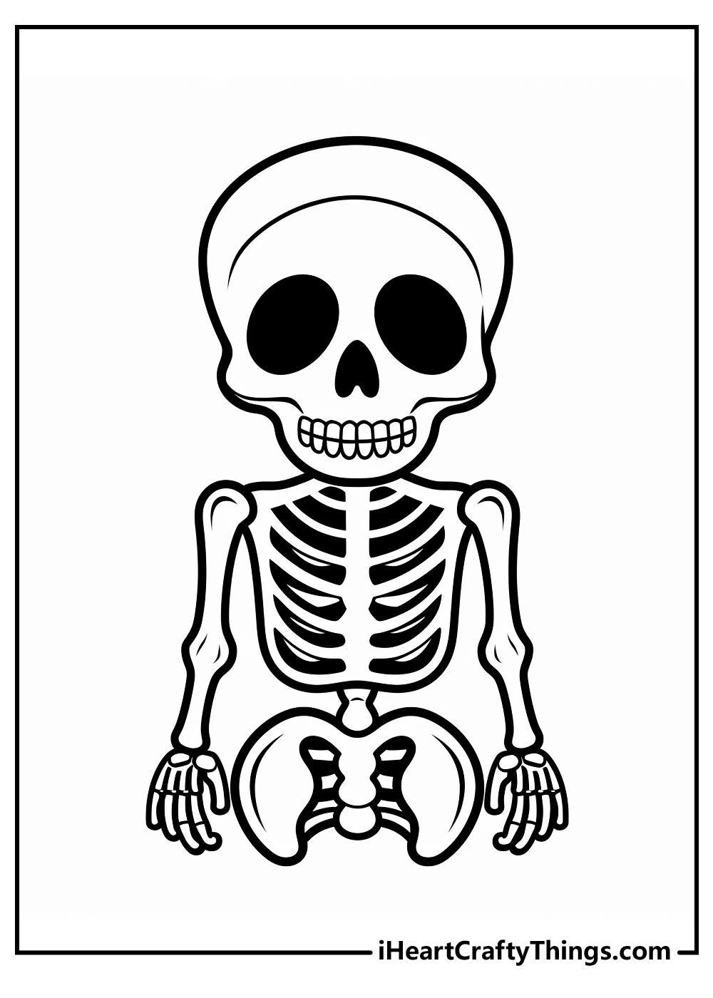 Skeleton coloring pages free printables