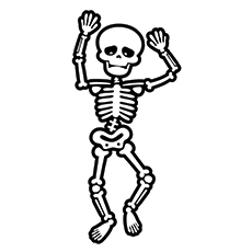 Best skeleton coloring pages for your toddler