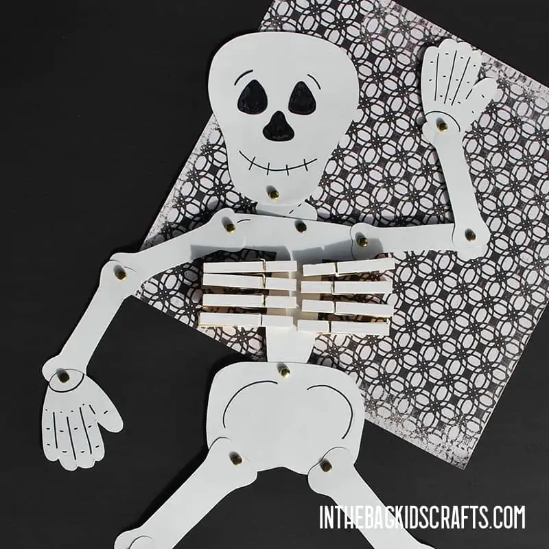 Easy skeleton craft with free template â in the bag kids crafts