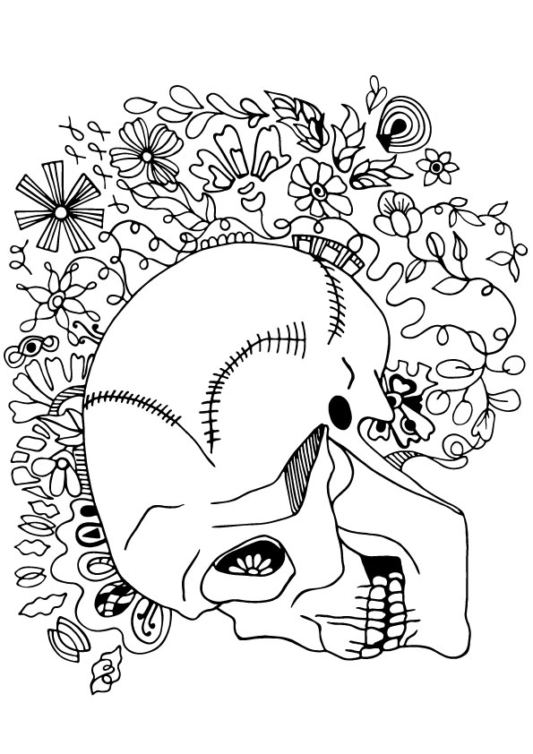 Free printable skeleton coloring pages for kids