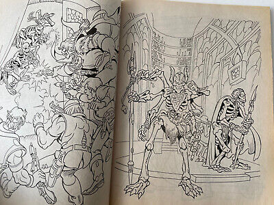 Vintage saturday morning cartoons skeleton warriors coloring activity book