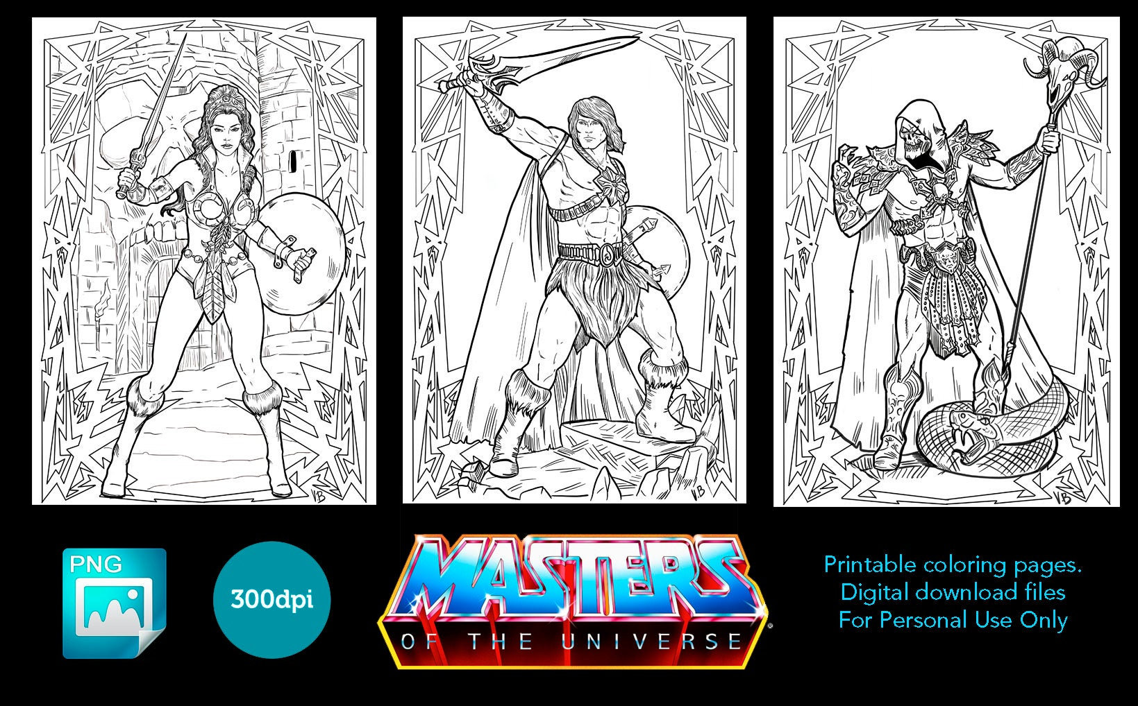 Motu masters of the universe coloring pack he