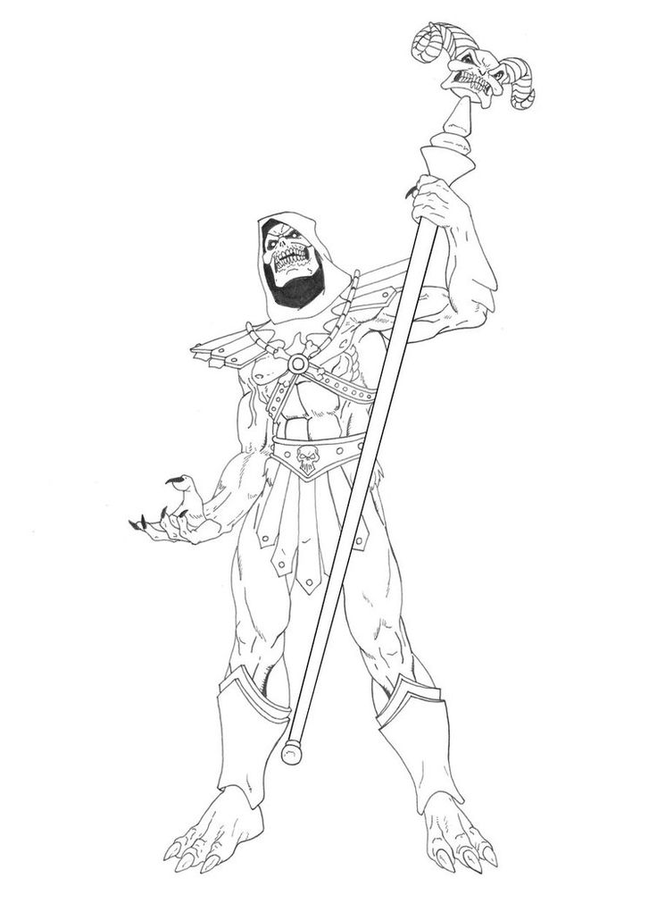 Skeletor inks skeletor coloring pages artist