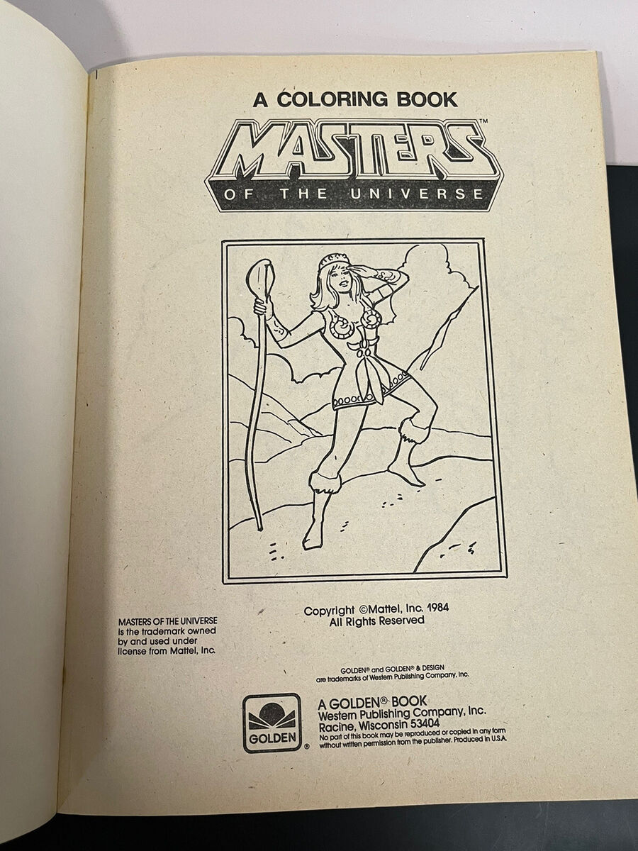 Masters of the universe golden coloring book he