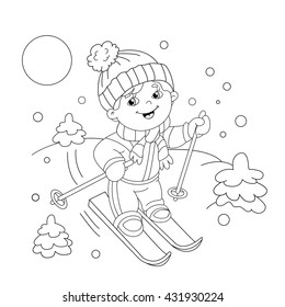 Hundred coloring page ski royalty