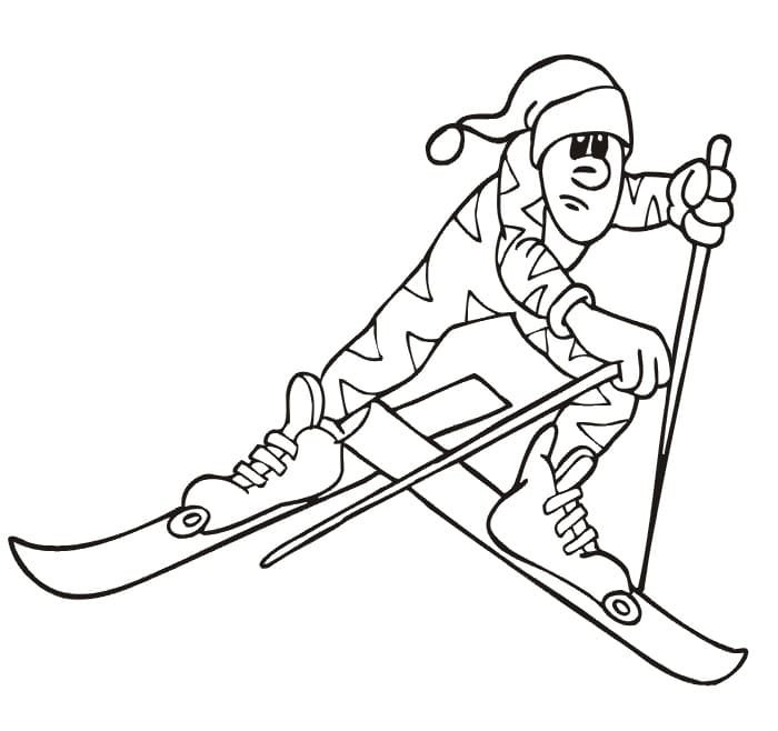 Skiing coloring pages printable for free download