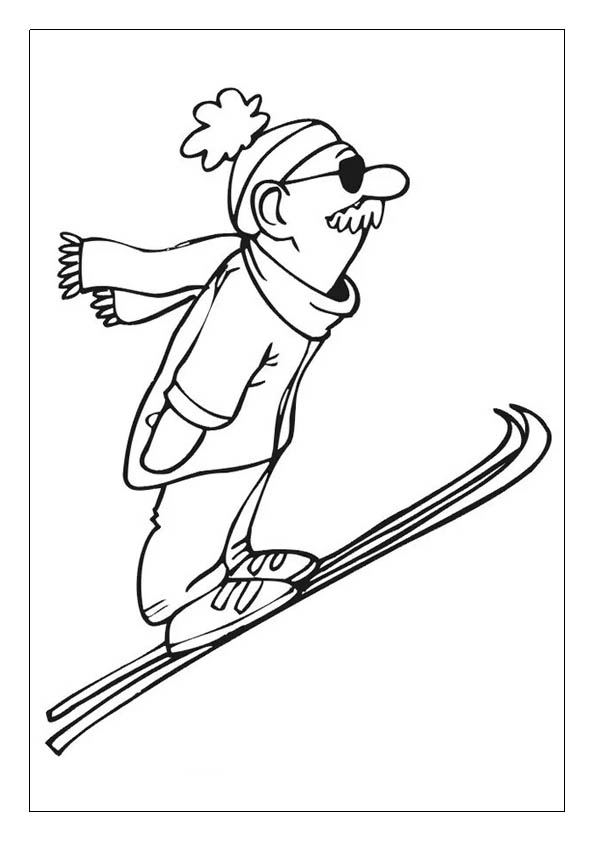 Ski coloring pages printable coloring sheets