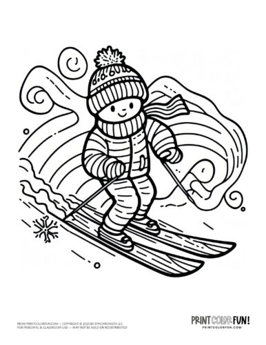 Skiing clipart adventures creative crafts educational activities for snowy days at