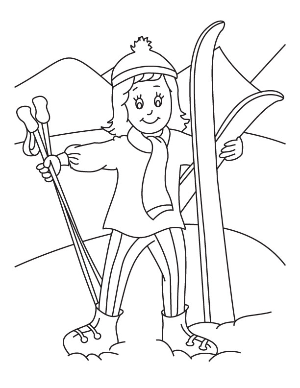 Skiing holiday coloring page download free skiing holiday coloring page for kids best coloring pages