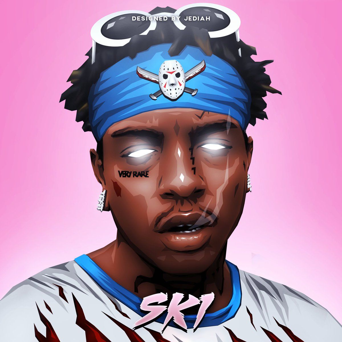 Image result for ski mask the slump god art ski mask celebrity art rapper