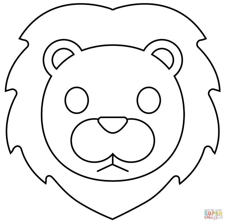 Lion emoji coloring page free printable coloring pages lion coloring pages emoji coloring pages lion face drawing