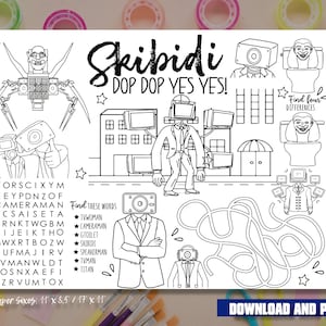 Skibidi toilet coloring pages