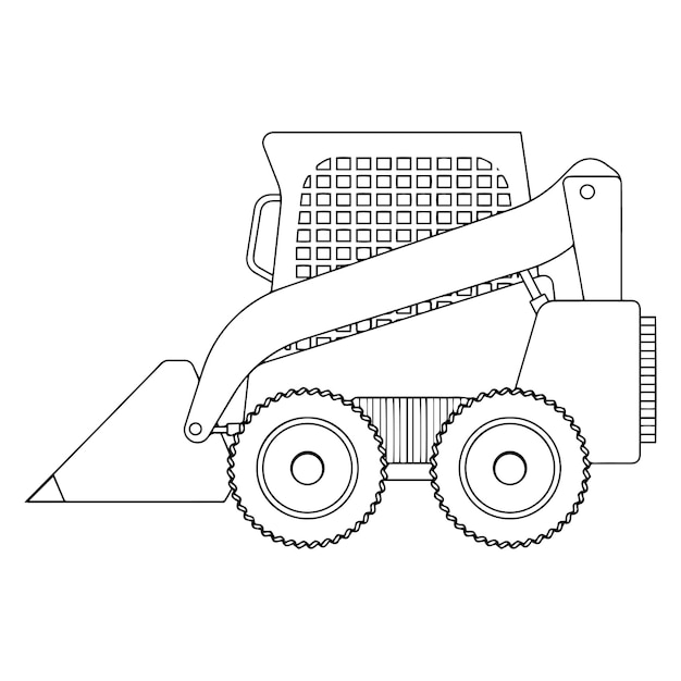 Premium vector construction machine coloring pages for kids vehicle coloring pages