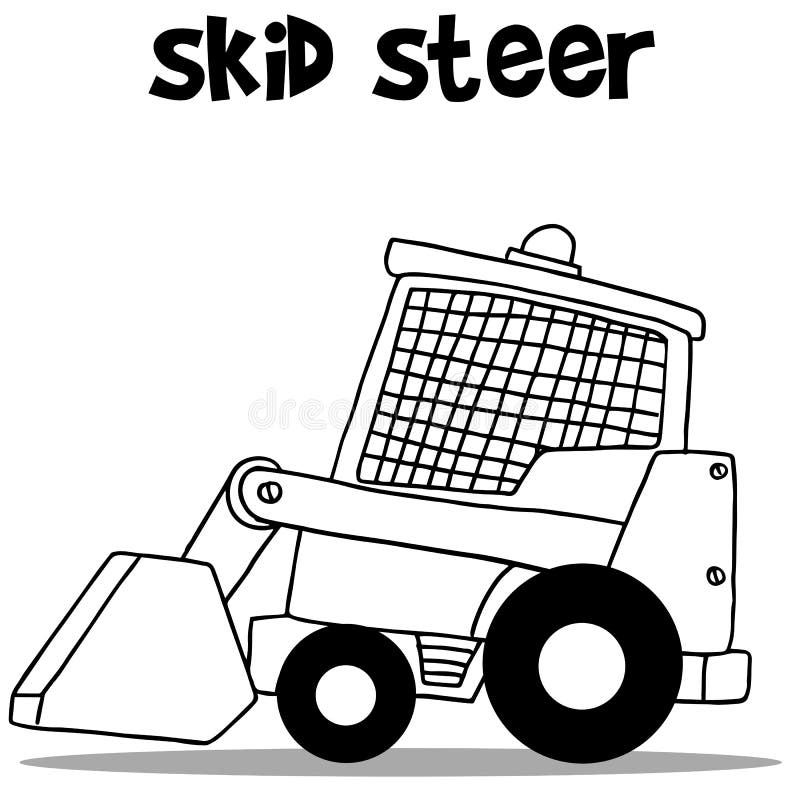 Skid steer for industry cartoon design stock vector