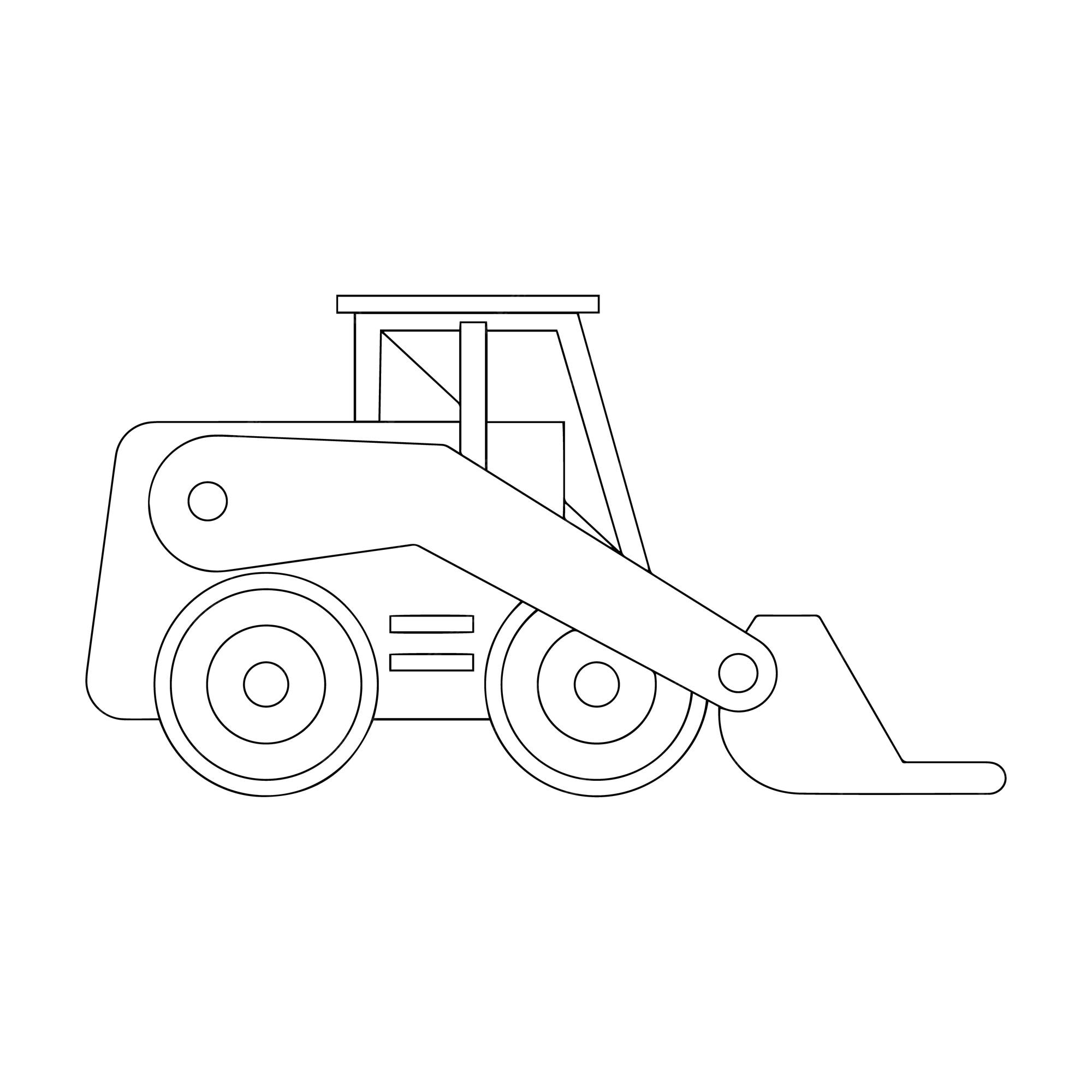 Premium vector construction machine coloring pages for kids desenho de trator para desenhar