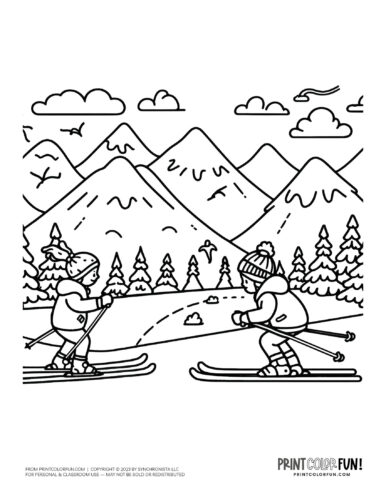 Skiing clipart adventures creative crafts educational activities for snowy days at