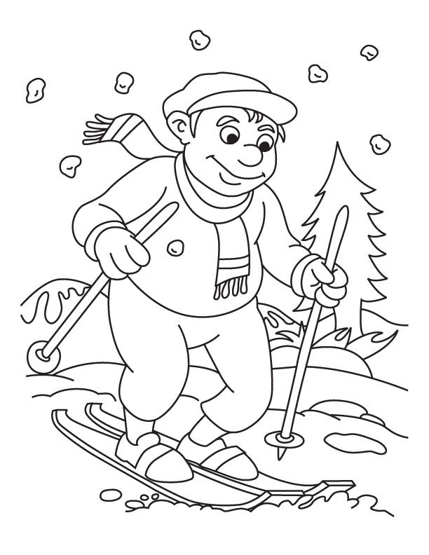 Skiing games coloring page download free skiing games coloring page for kids best coloring pages