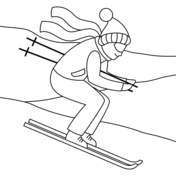 Skier coloring pages free coloring pages