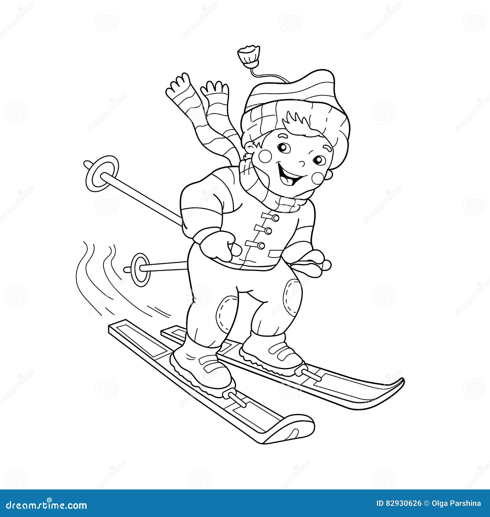 Skier coloring page stock illustrations â skier coloring page stock illustrations vectors clipart