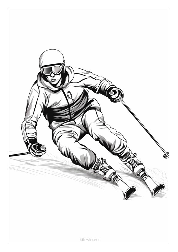 Ski coloring pages printable coloring sheets