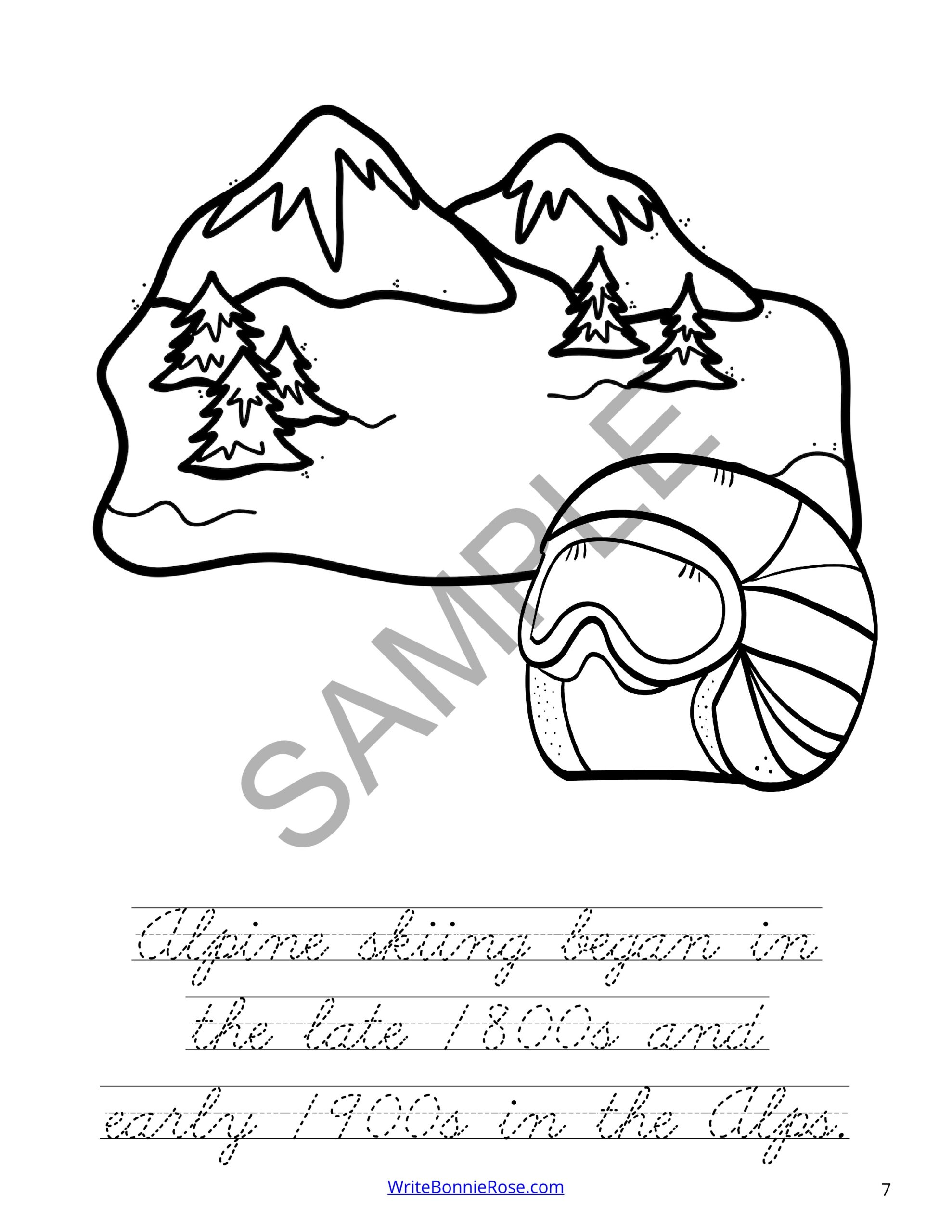 Winter olympic games coloring book