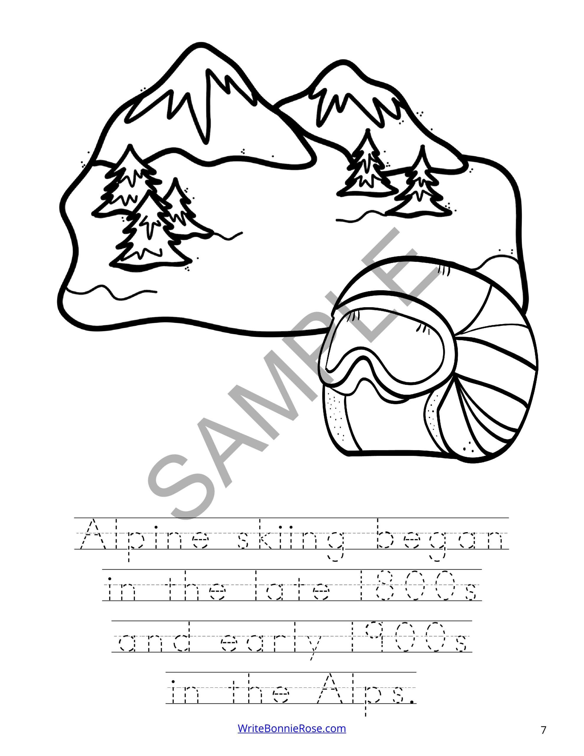 Winter olympic games coloring book