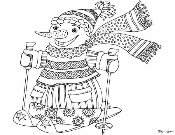 Snowman coloring pages skip to my lou