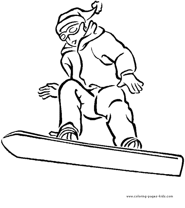 Snowboarding color page free printable coloring sheets for kids