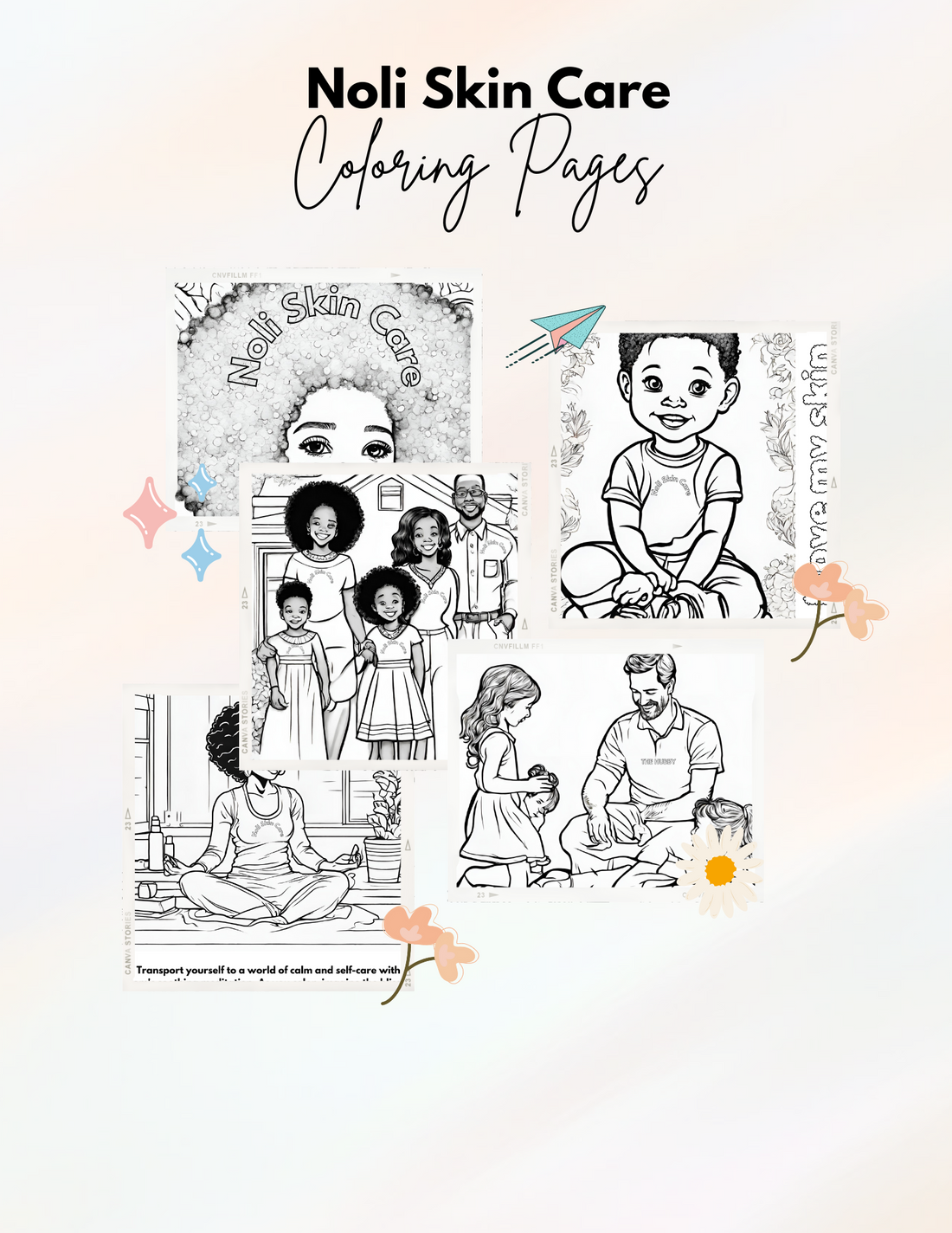 Tiny adventures in color a sweet skincare journey coloring pages â noli skin care