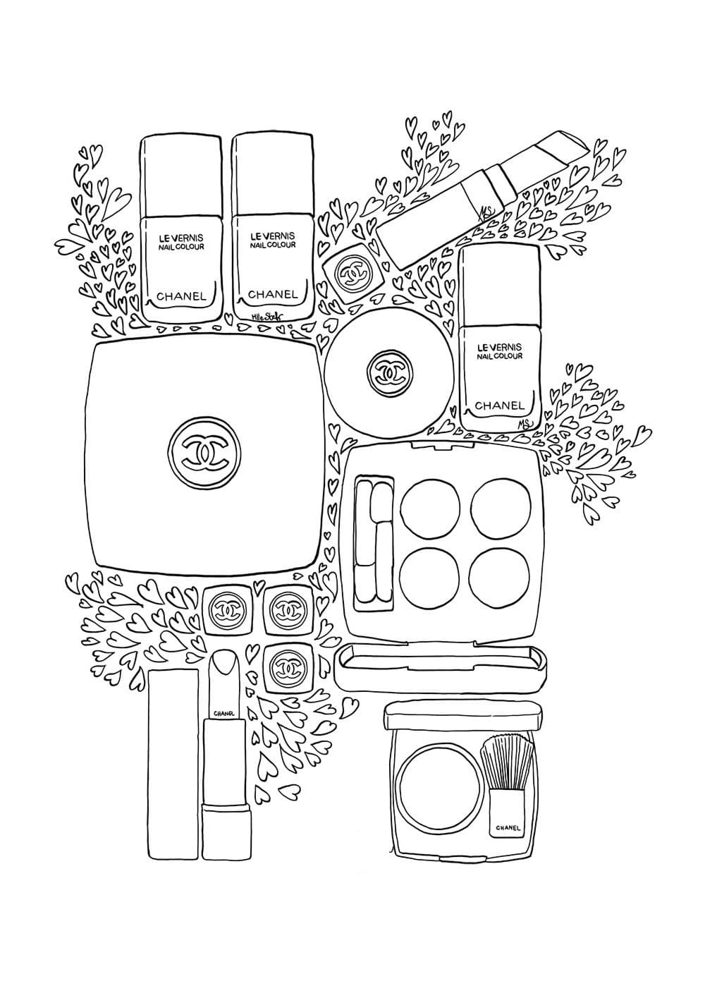 Makeup coloring pages