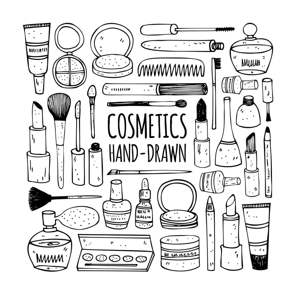 Makeup coloring pages