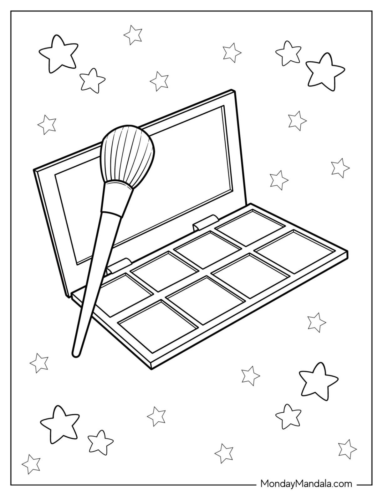 Makeup coloring pages free pdf printables