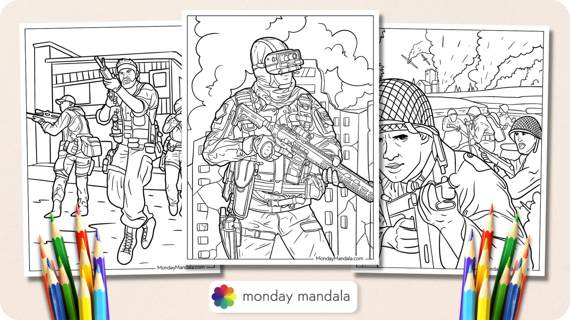 Call of duty coloring pages free pdf printables