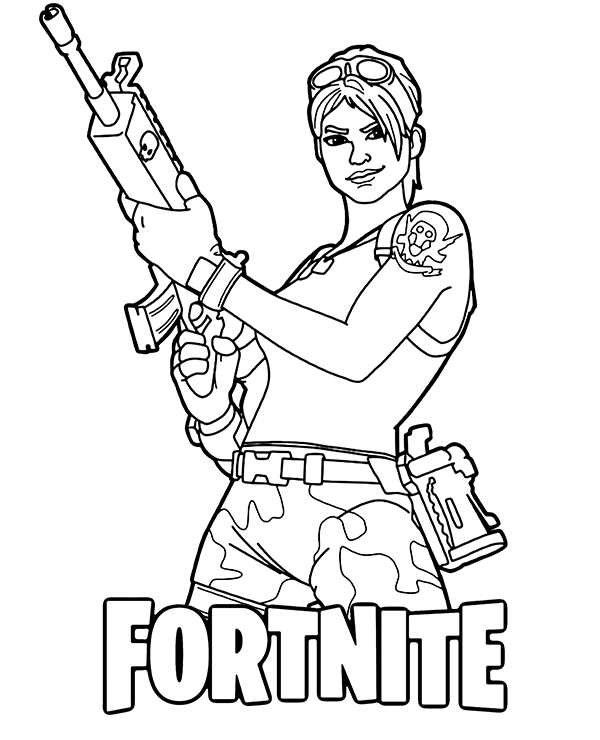 Good quality fortnite coloring page sheet